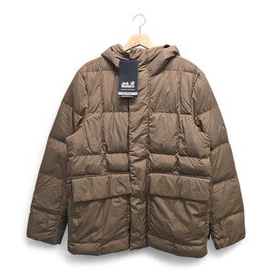 Jack Wolfskin Men’s Frozen Lake Down Jacket Medium Brown NWT